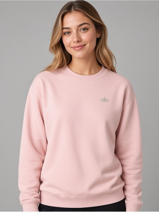 Sweaters - ALO Yoga Cozy Crewneck Sweatshirt - Pink Quartz